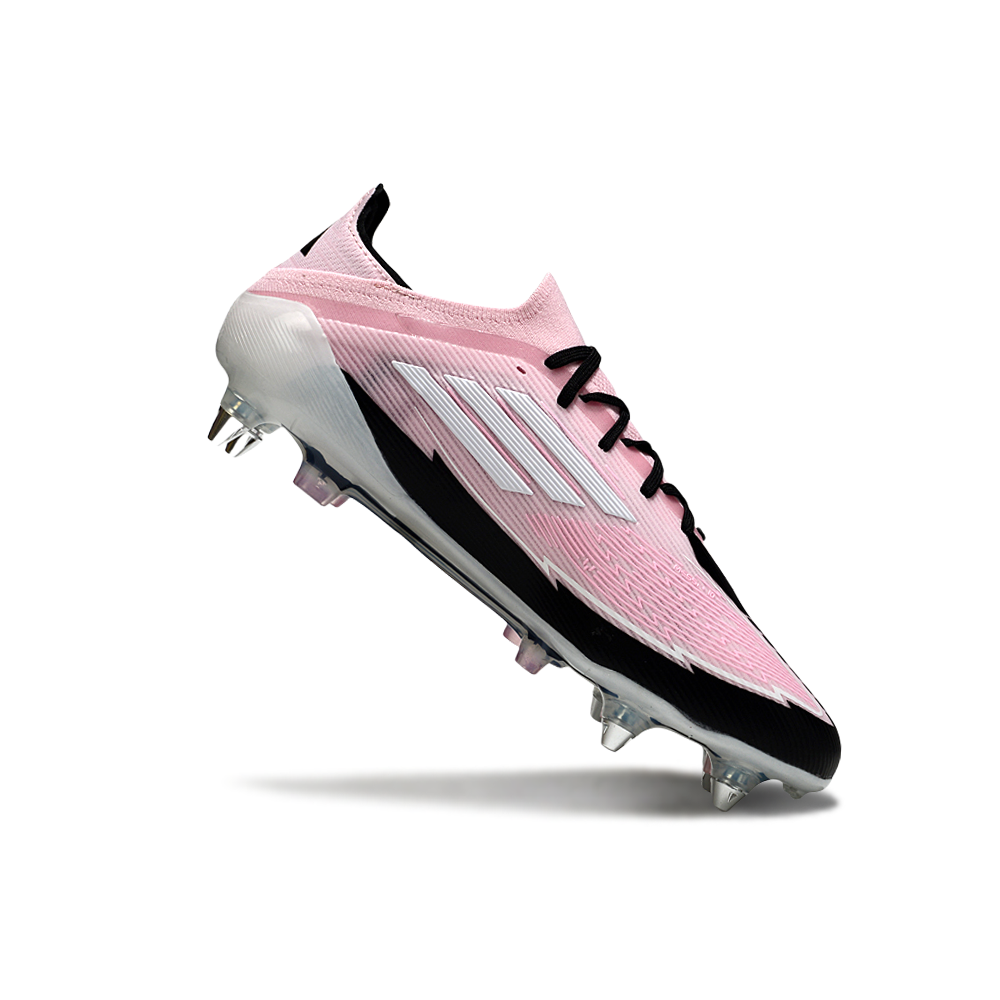 Chuteira Campo Adidas F50 Ponta de Aluminio Rosa e Preto 