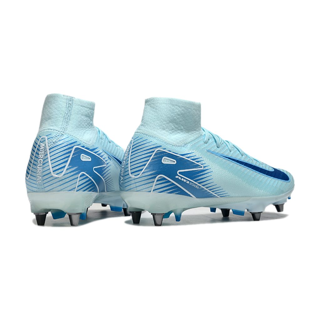 Chuteira Campo Nike Air Zoom Mercurial Superfly 10 Elite Trava Mista Azul 