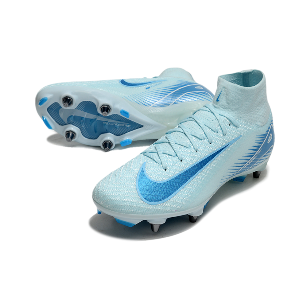 Chuteira Campo Nike Air Zoom Mercurial Superfly 10 Elite Trava Mista Azul 