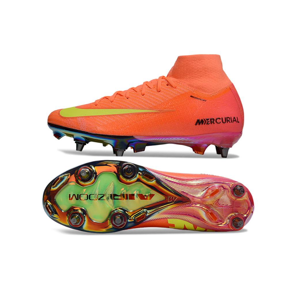 Chuteira Campo Nike Air Zoom Mercurial Superfly 10 Elite Trava Mista Laranja 