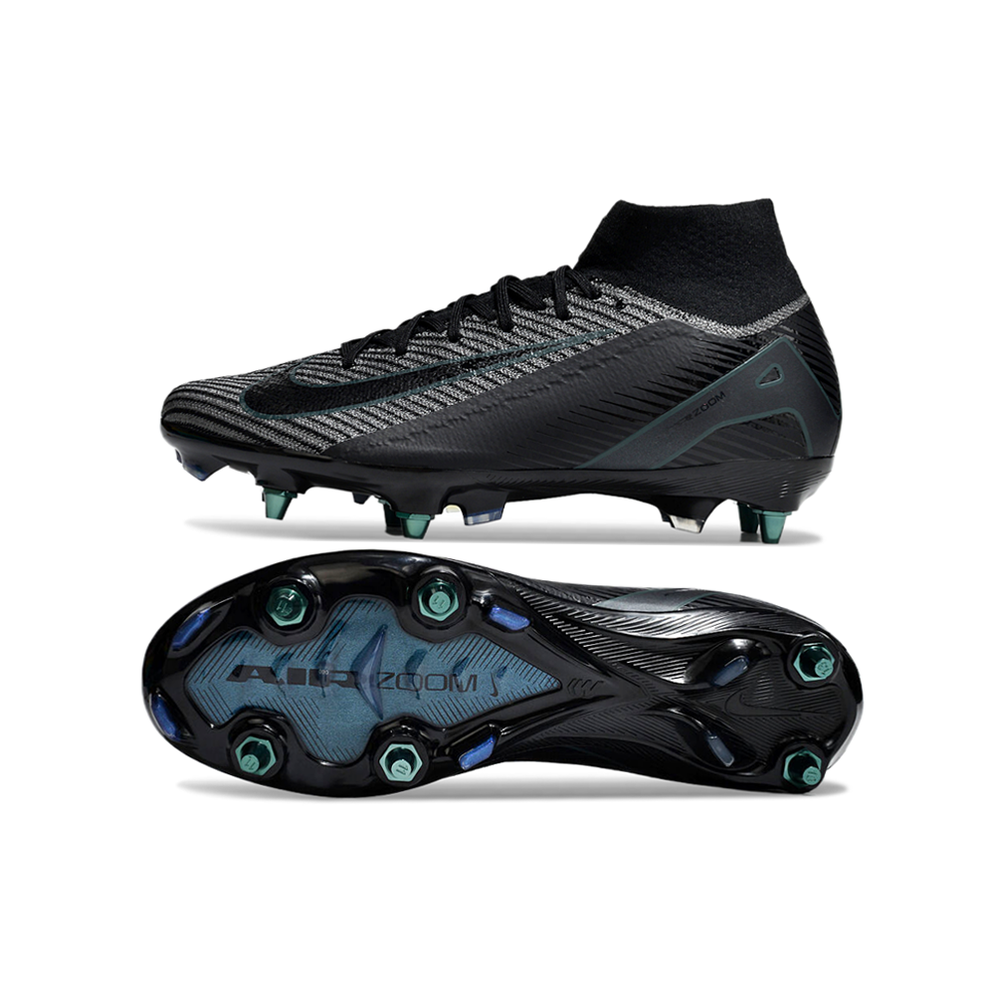 Chuteira Campo Nike Air Zoom Mercurial Superfly 10 Elite Trava Mista Preta 