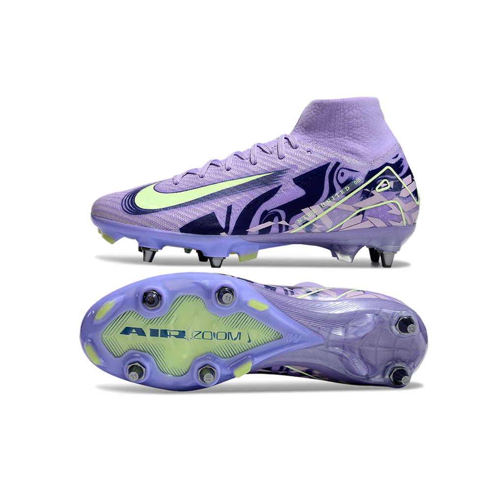 Chuteira Campo Nike Air Zoom Mercurial Superfly 10 Elite Trava Mista Roxa 