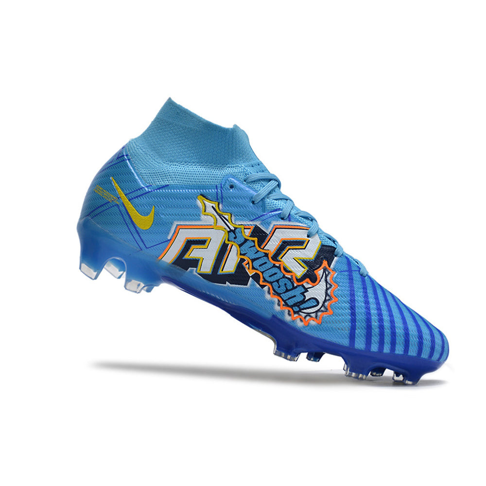 Chuteira Campo Nike Air Zoom Mercurial Superfly 9 Elite FG Azul 