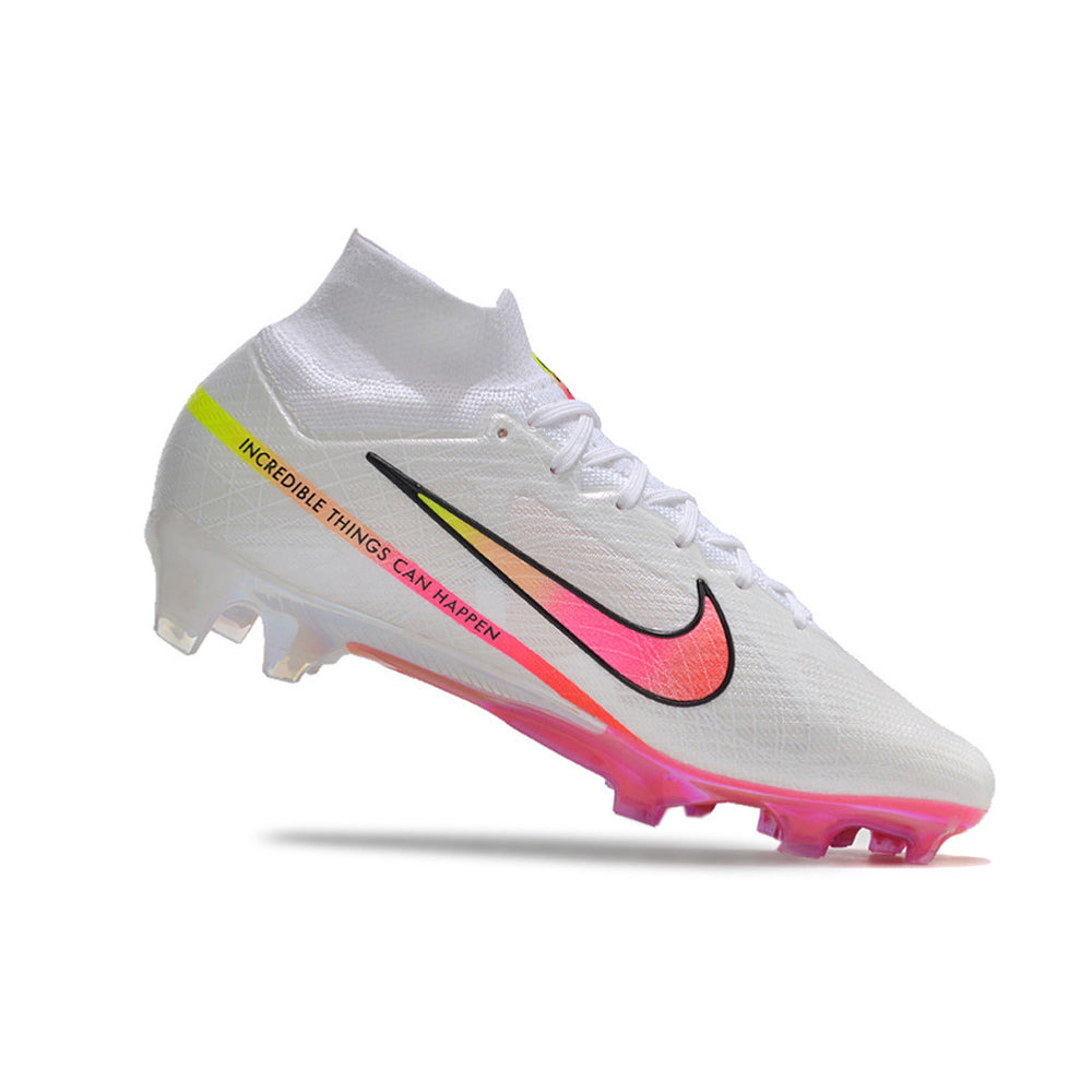 Chuteira Campo Nike Air Zoom Mercurial Superfly 9 Elite FG Branca 