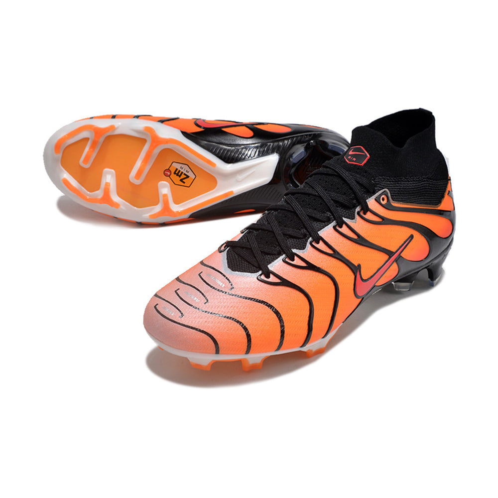 Chuteira Campo Nike Air Zoom Mercurial Superfly 9 Elite FG Laranja e Preta