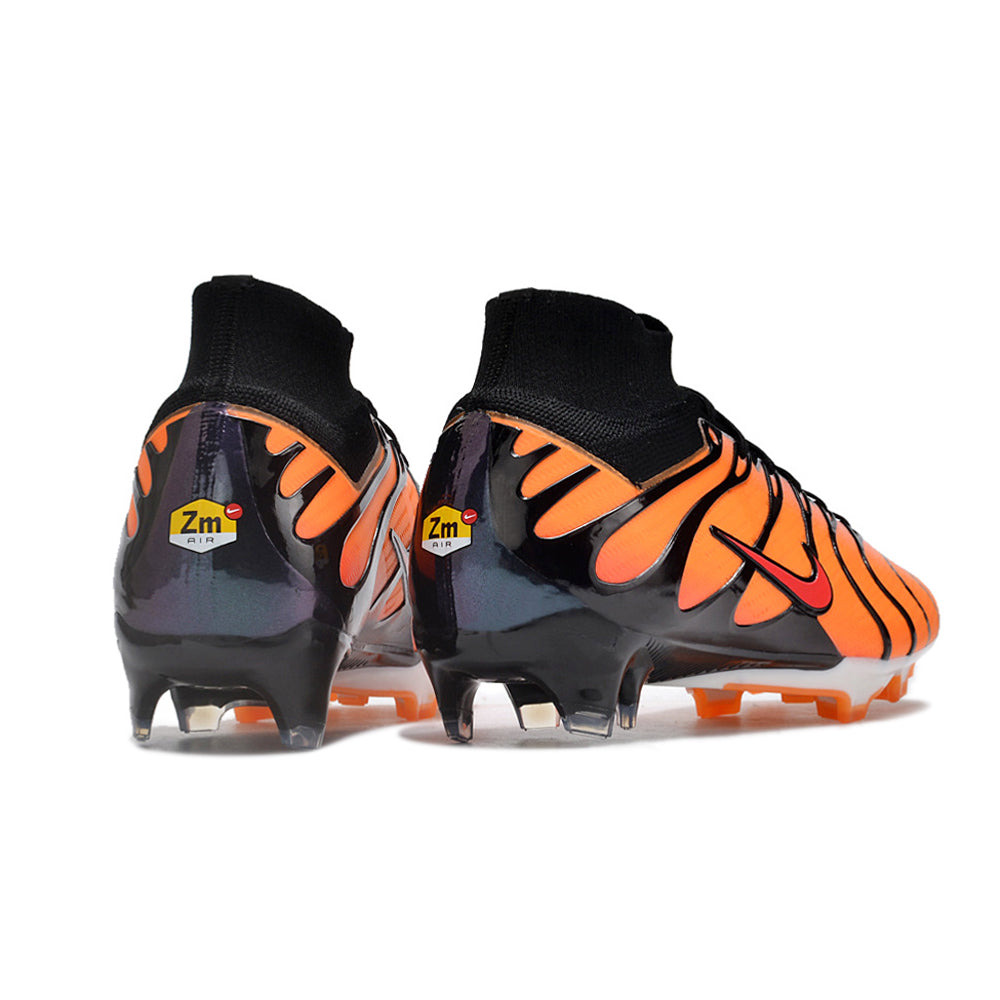 Chuteira Campo Nike Air Zoom Mercurial Superfly 9 Elite FG Laranja e Preta