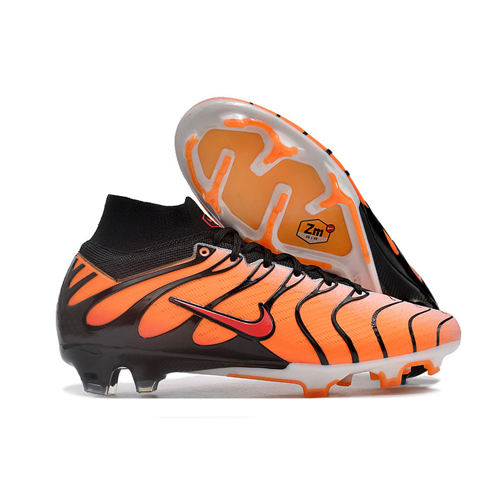 Chuteira Campo Nike Air Zoom Mercurial Superfly 9 Elite FG Laranja e Preta