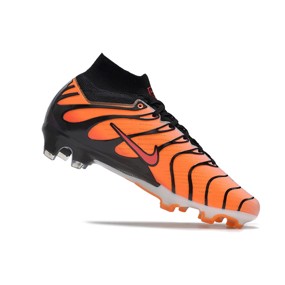 Chuteira Campo Nike Air Zoom Mercurial Superfly 9 Elite FG Laranja e Preta