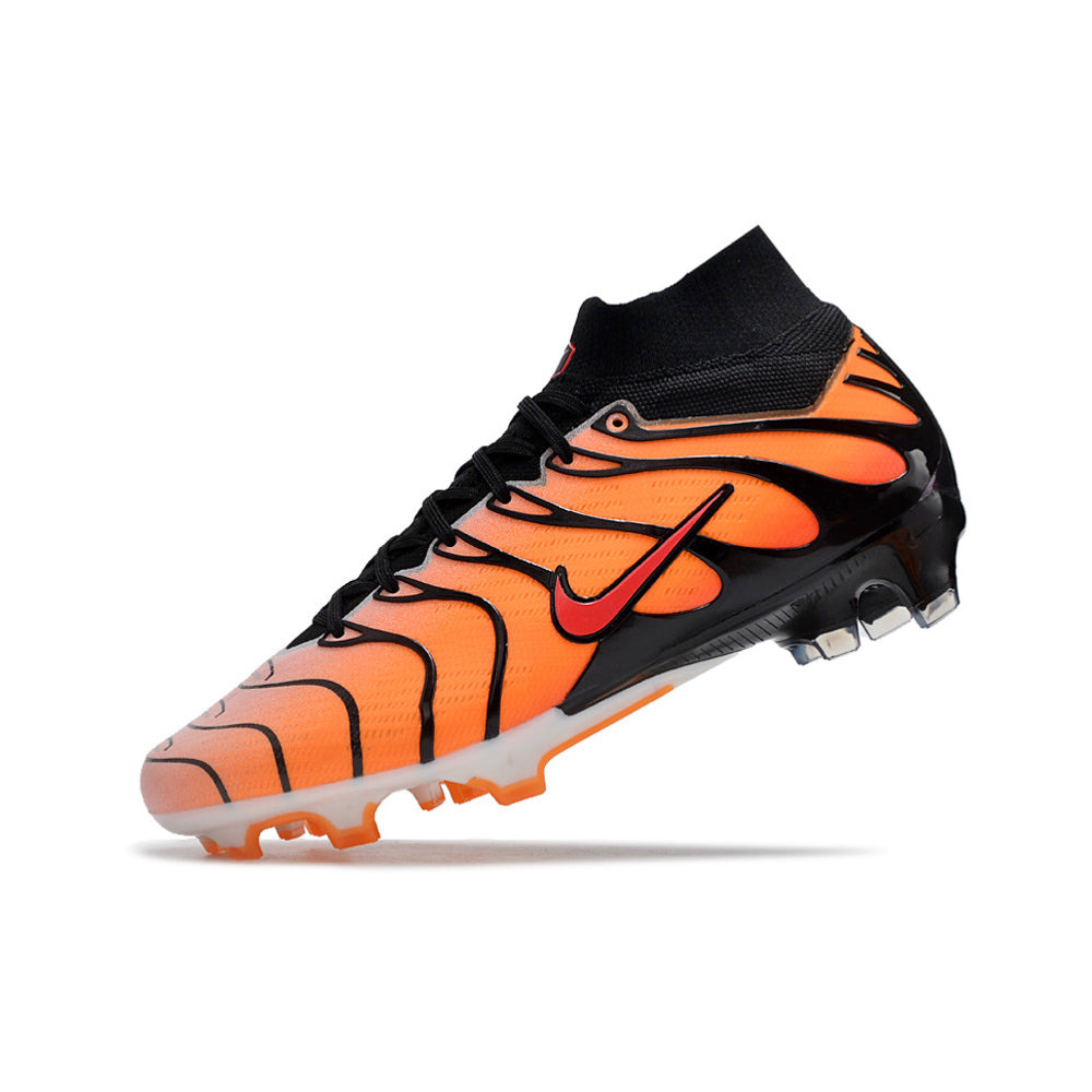 Chuteira Campo Nike Air Zoom Mercurial Superfly 9 Elite FG Laranja e Preta