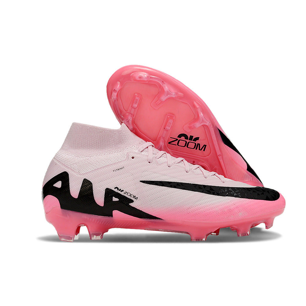 Chuteira Campo Nike Air Zoom Mercurial Superfly 9 Elite FG Rosa e Preto 