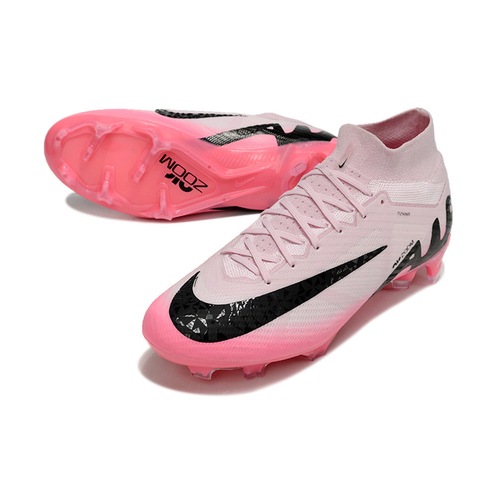 Chuteira Campo Nike Air Zoom Mercurial Superfly 9 Elite FG Rosa e Preto 