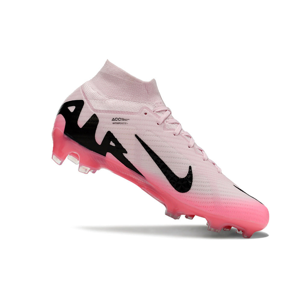 Chuteira Campo Nike Air Zoom Mercurial Superfly 9 Elite FG Rosa e Preto 