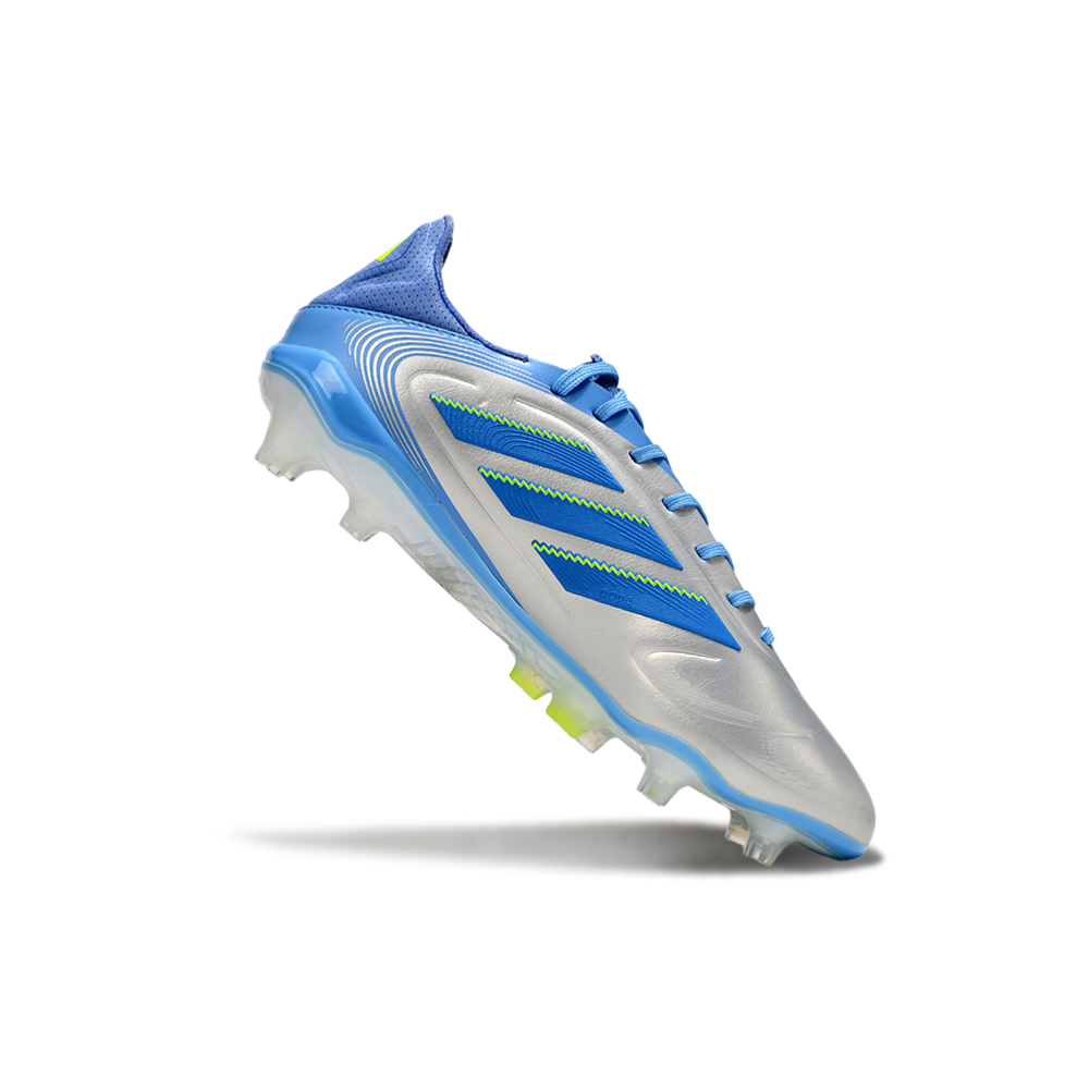 Chuteira Campo Adidas Copa Pure III Elite FG Azul e Prata 