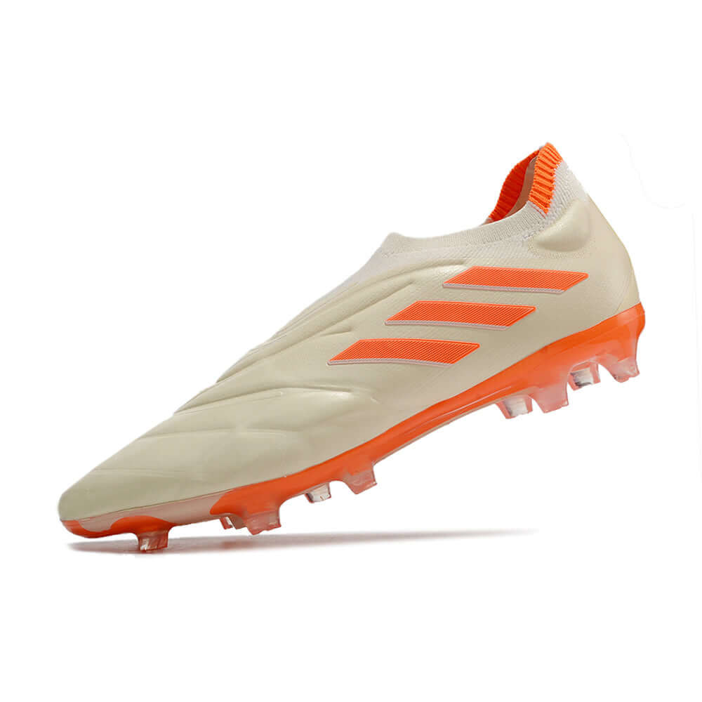 Chuteira Campo Adidas Copa Pure+ FG Bege e Laranja 