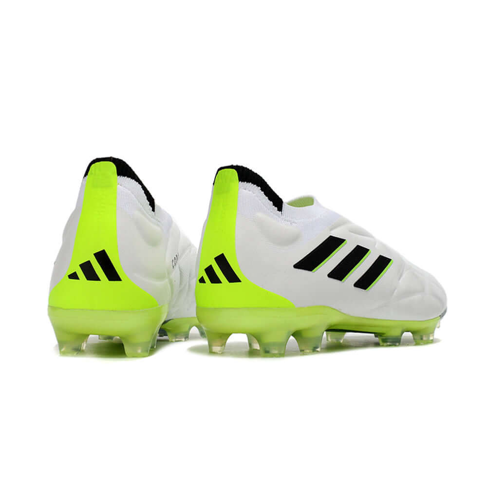 Chuteira Campo Adidas Copa Pure+ FG Branca e Verde 