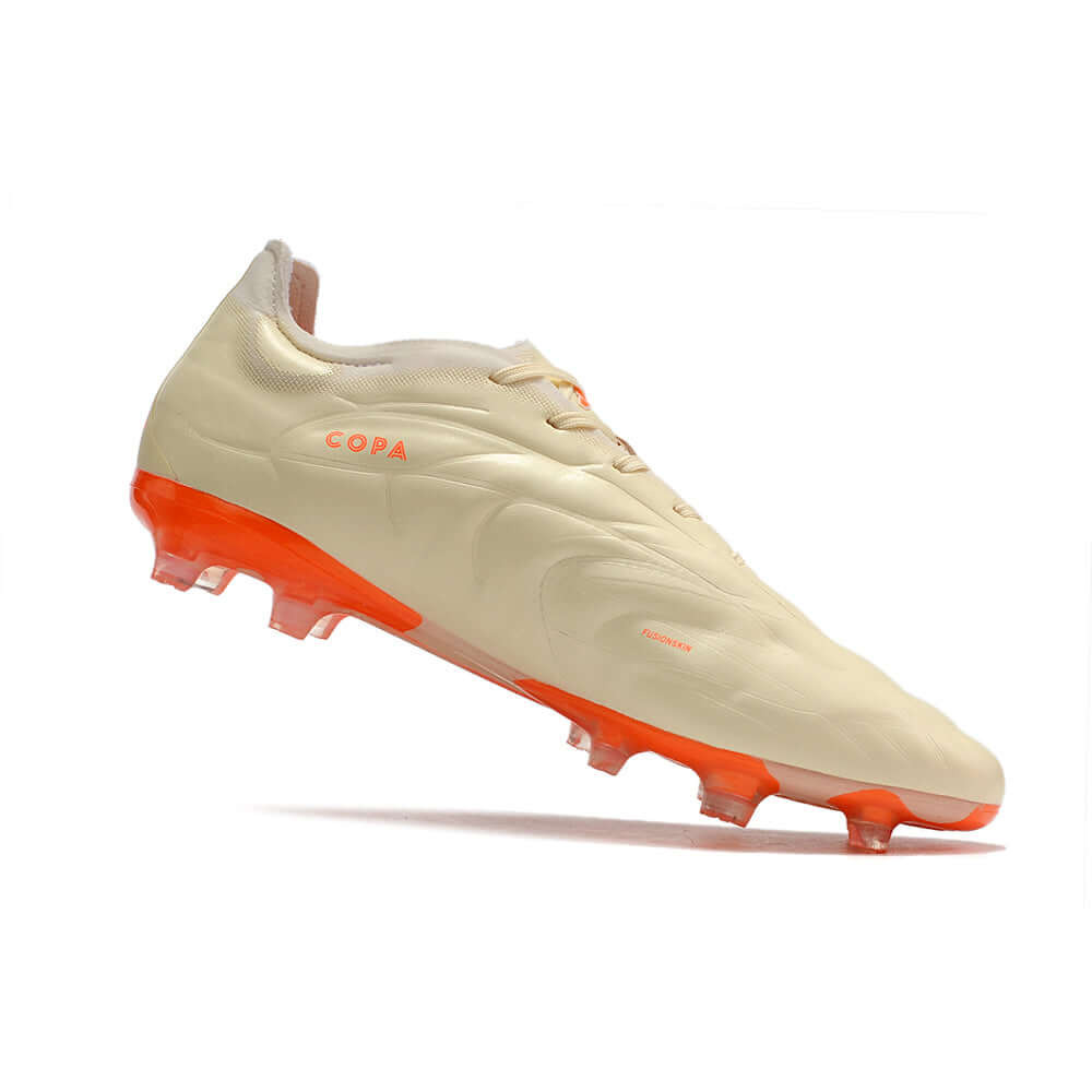 Chuteira Campo Adidas Copa Pure.1 FG Bege e Laranja 