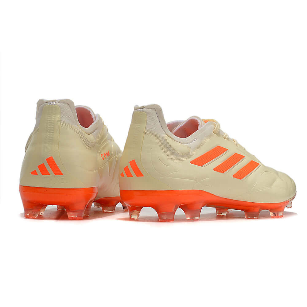 Chuteira Campo Adidas Copa Pure.1 FG Bege e Laranja 