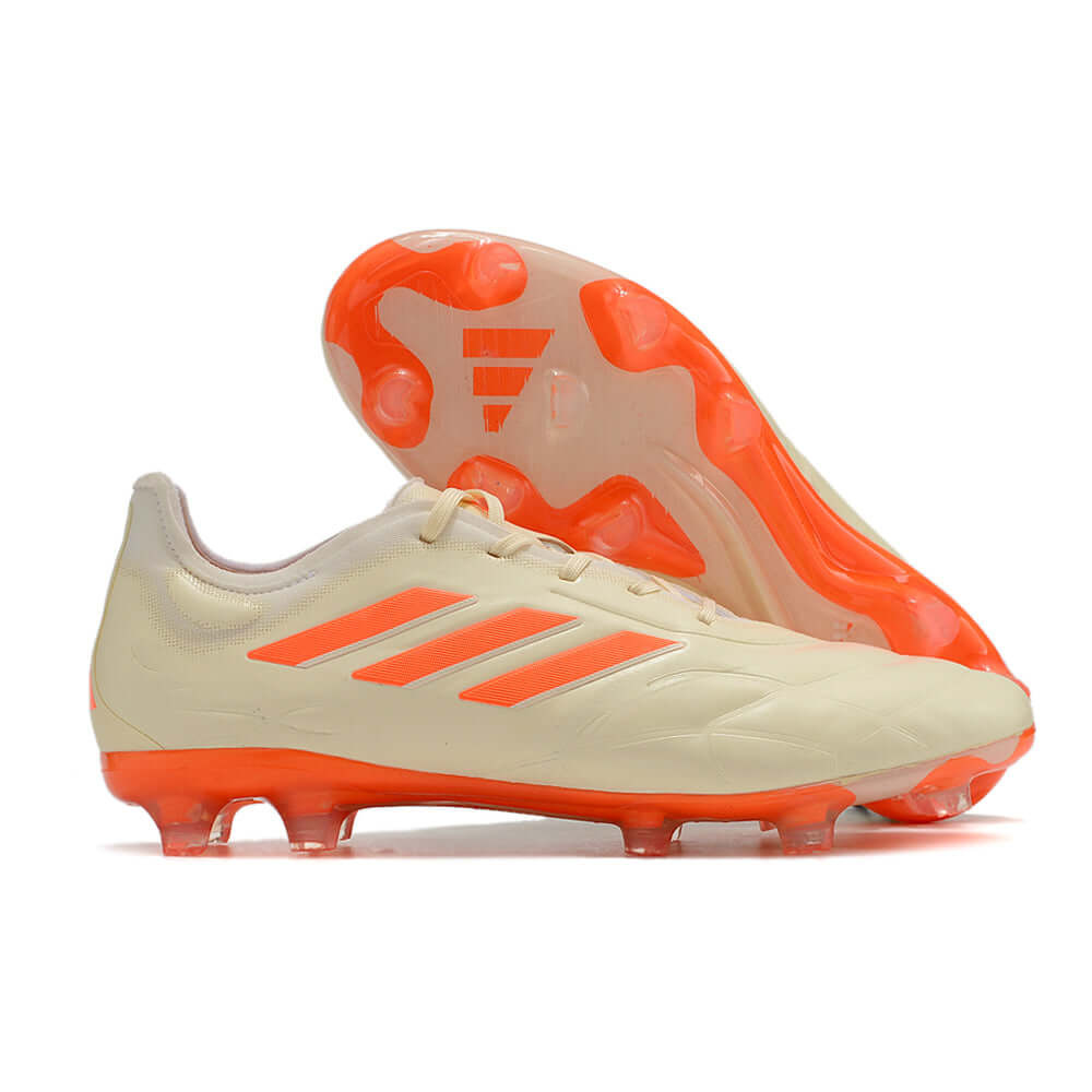 Chuteira Campo Adidas Copa Pure.1 FG Bege e Laranja 
