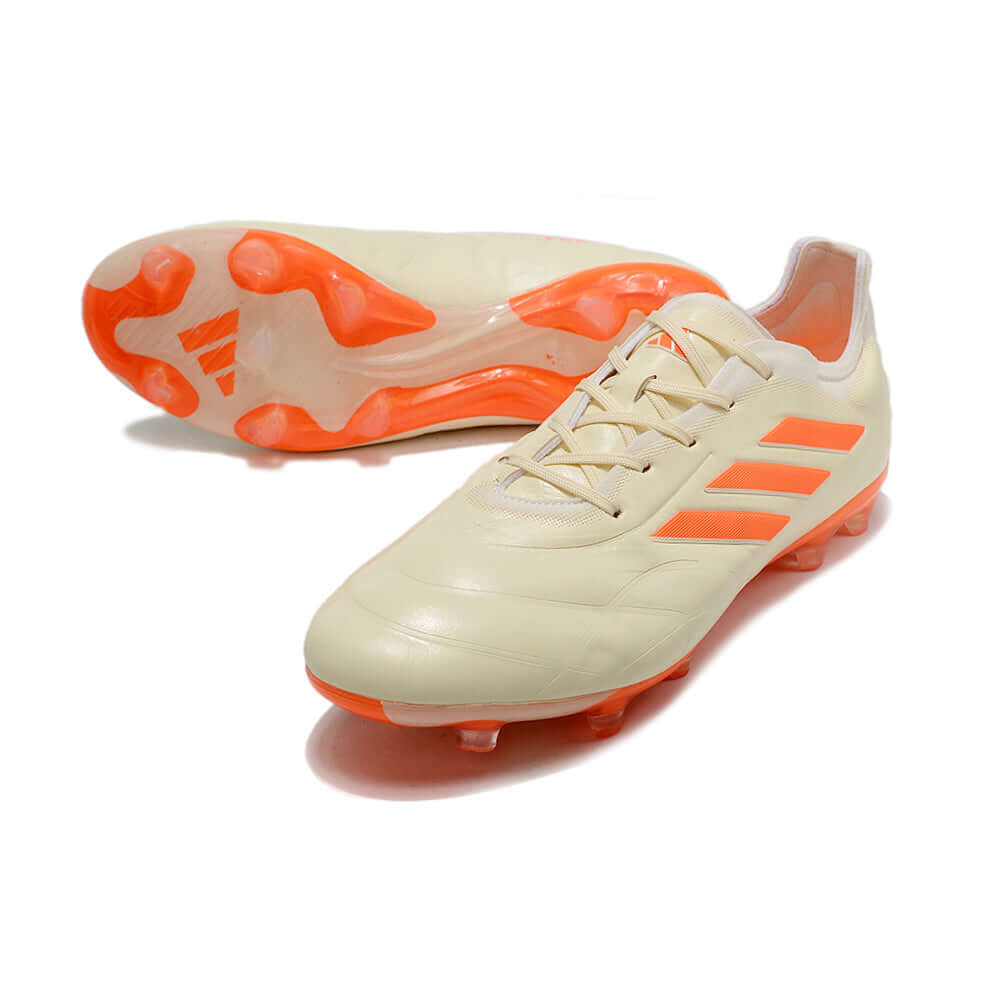Chuteira Campo Adidas Copa Pure.1 FG Bege e Laranja 