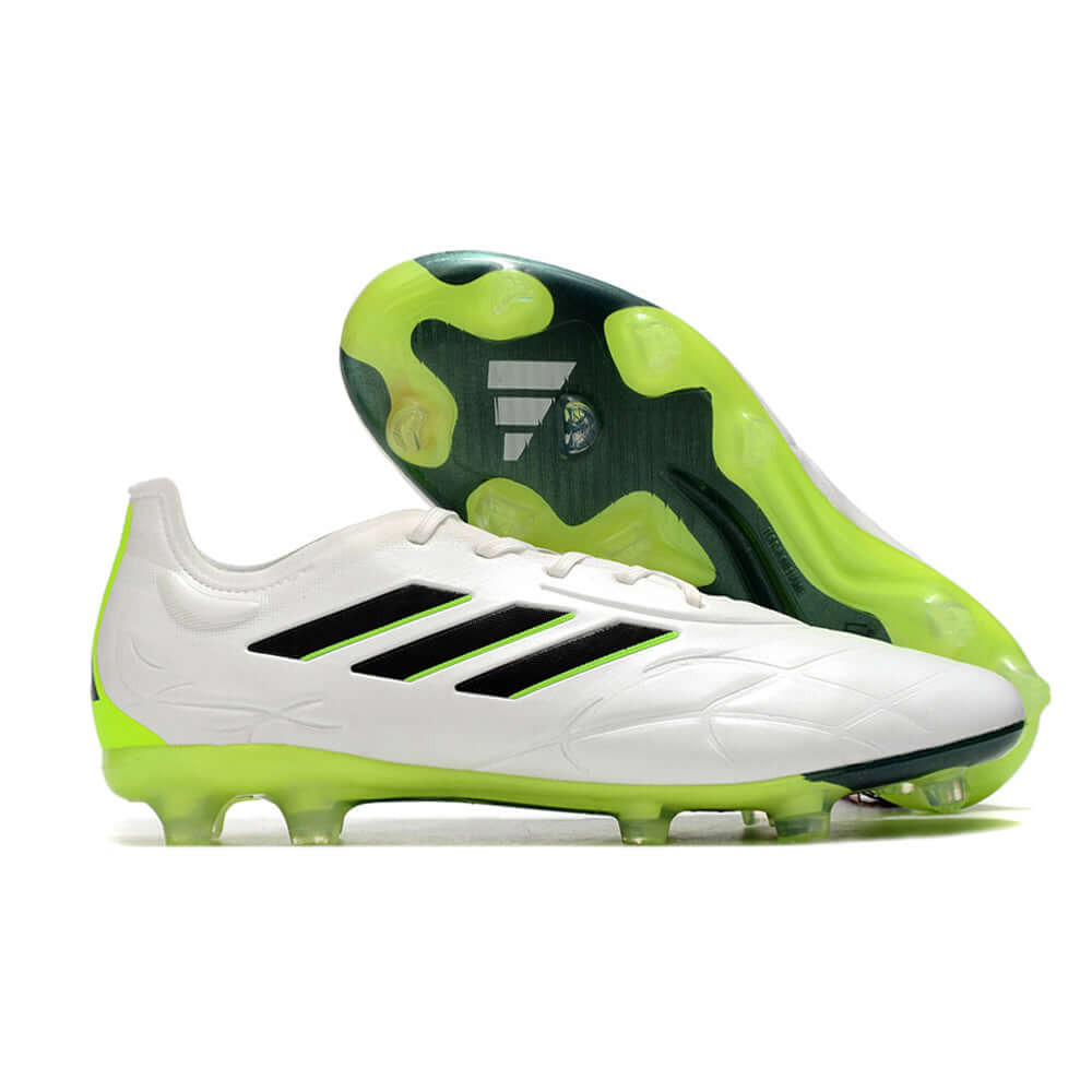 Chuteira Campo Adidas Copa Pure.1 FG Branca e Verde 