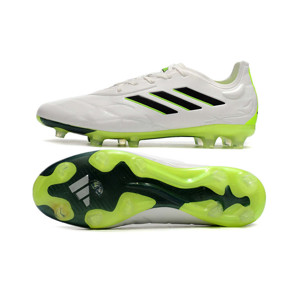 Chuteira Campo Adidas Copa Pure.1 FG Branca e Verde 