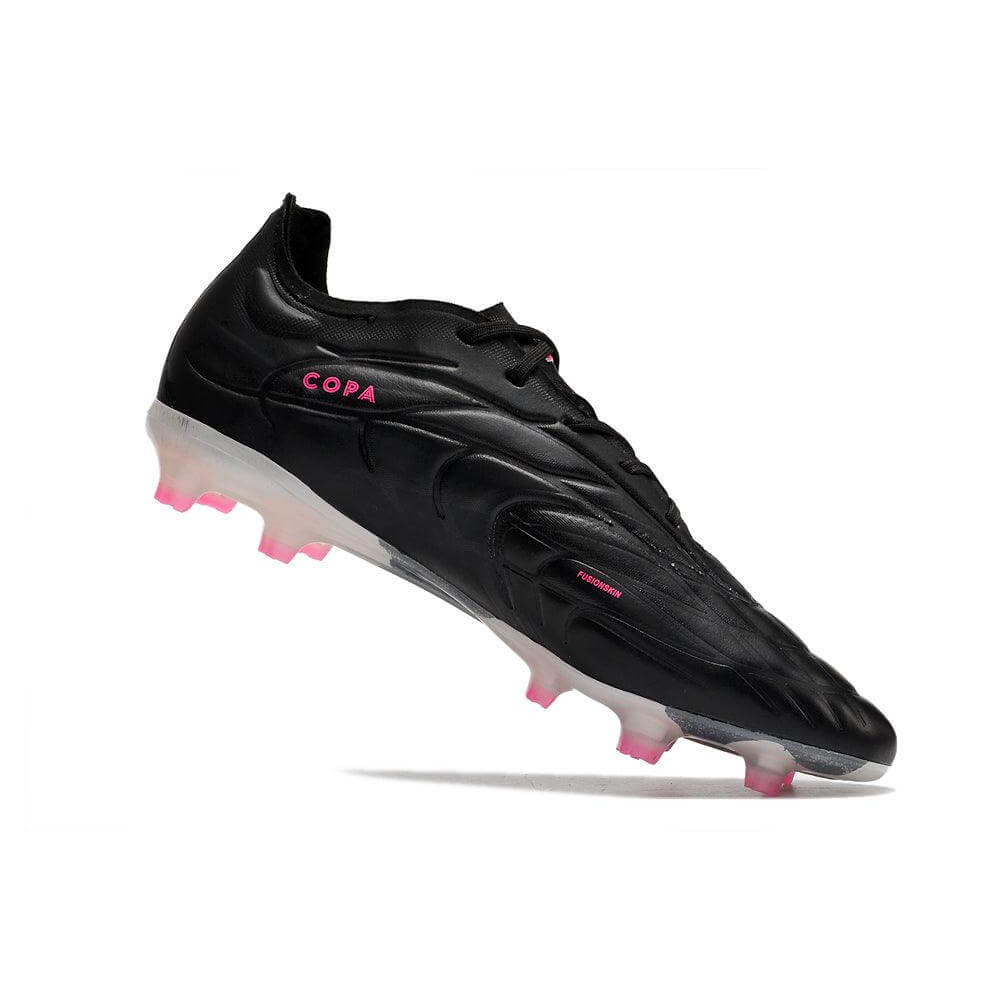 Chuteira Campo Adidas Copa Pure.1 FG Preta, Rosa e Branca 