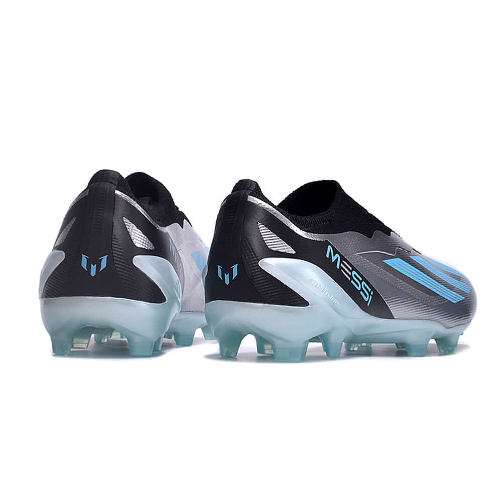Chuteira Campo Adidas CrazyFast Messi.1 FG Prata e Azul 