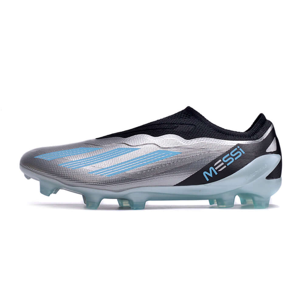 Chuteira Campo Adidas CrazyFast Messi.1 FG Prata e Azul 