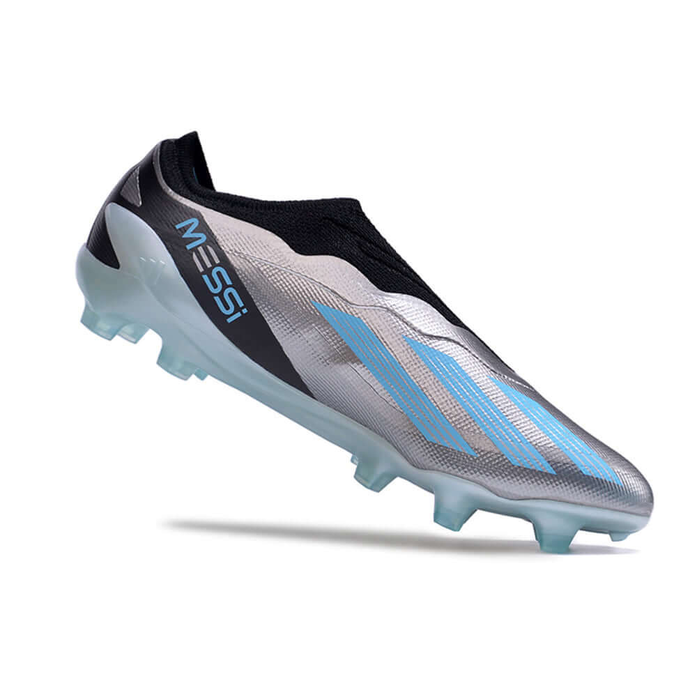 Chuteira Campo Adidas CrazyFast Messi.1 FG Prata e Azul 