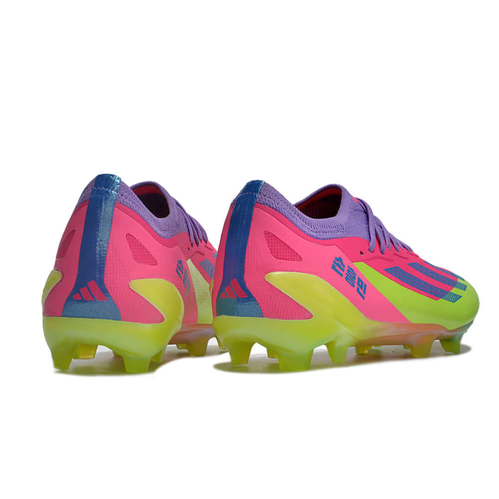 Chuteira Campo Adidas CrazyFast.1 FG Rosa e Verde 