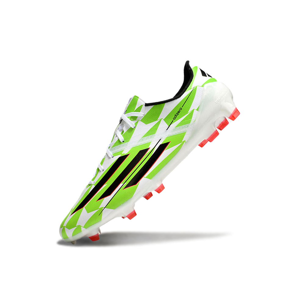 Chuteira Campo Adidas F50 Adizero FG Branca, Verde e Preto