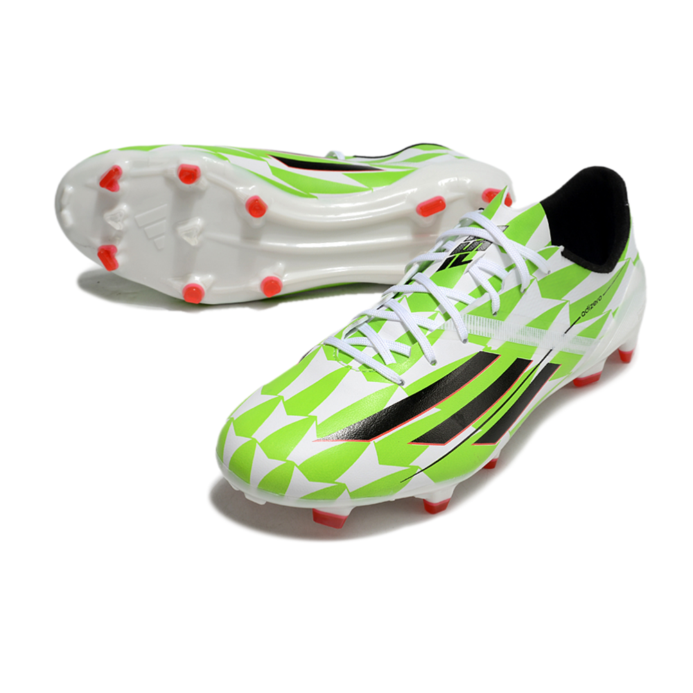 Chuteira Campo Adidas F50 Adizero FG Branca, Verde e Preto