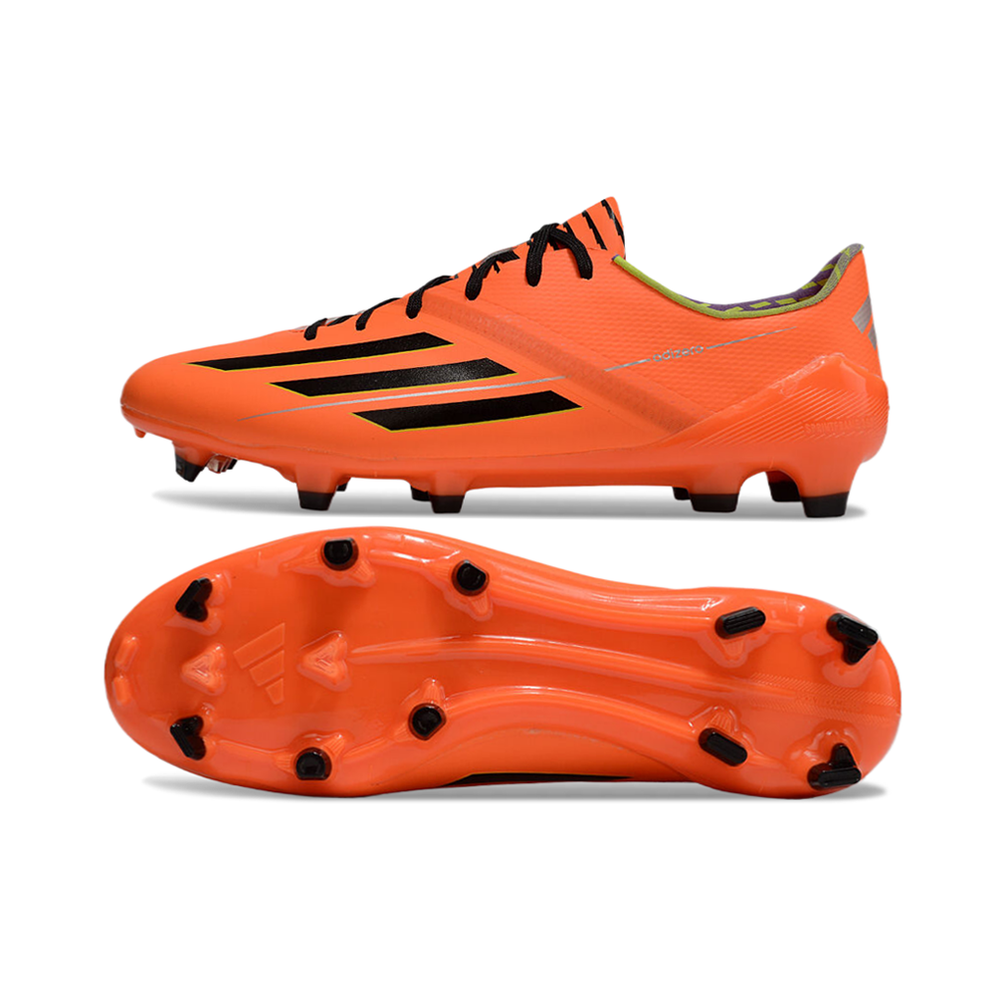 Chuteira Campo Adidas F50 Adizero FG Laranja e Preto