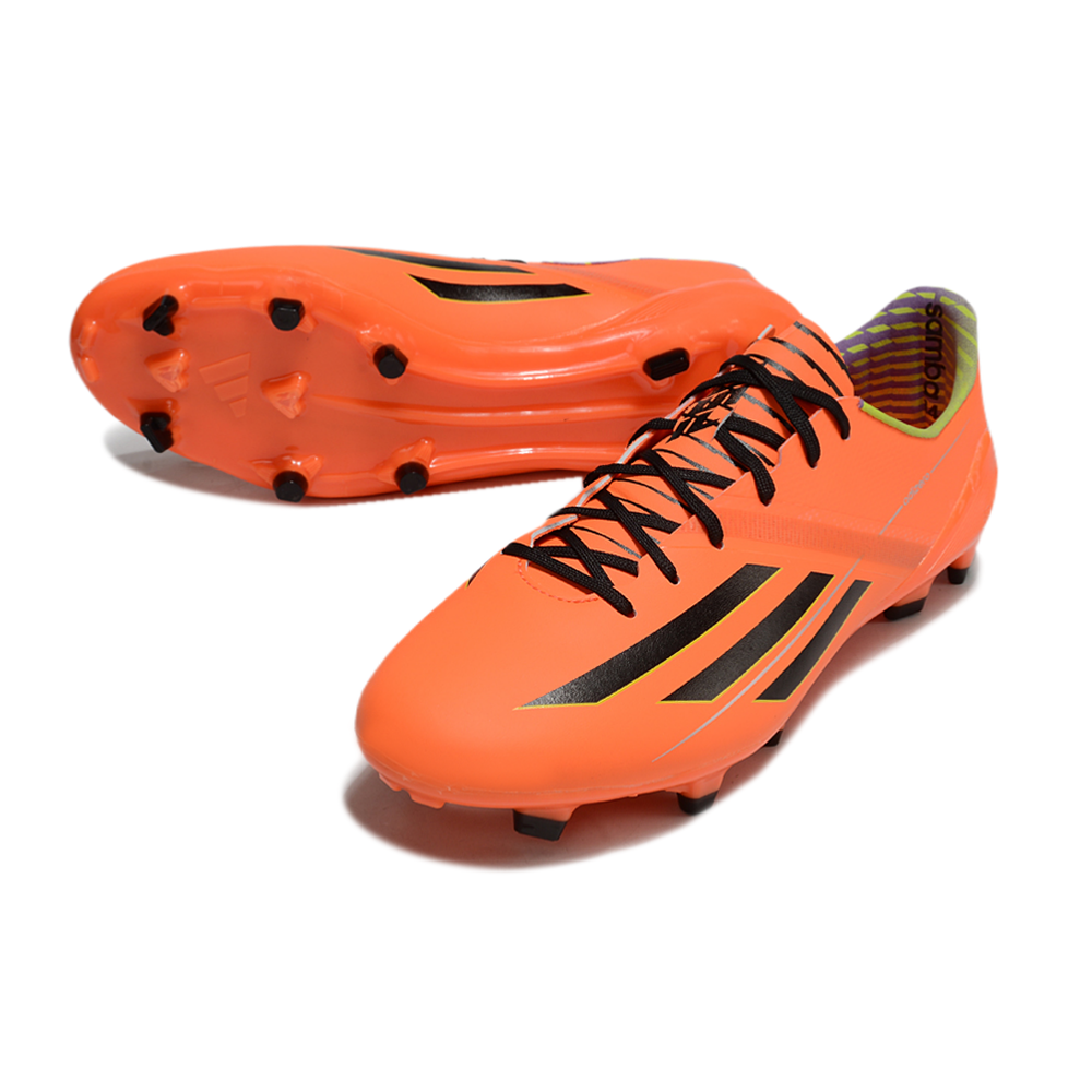 Chuteira Campo Adidas F50 Adizero FG Laranja e Preto