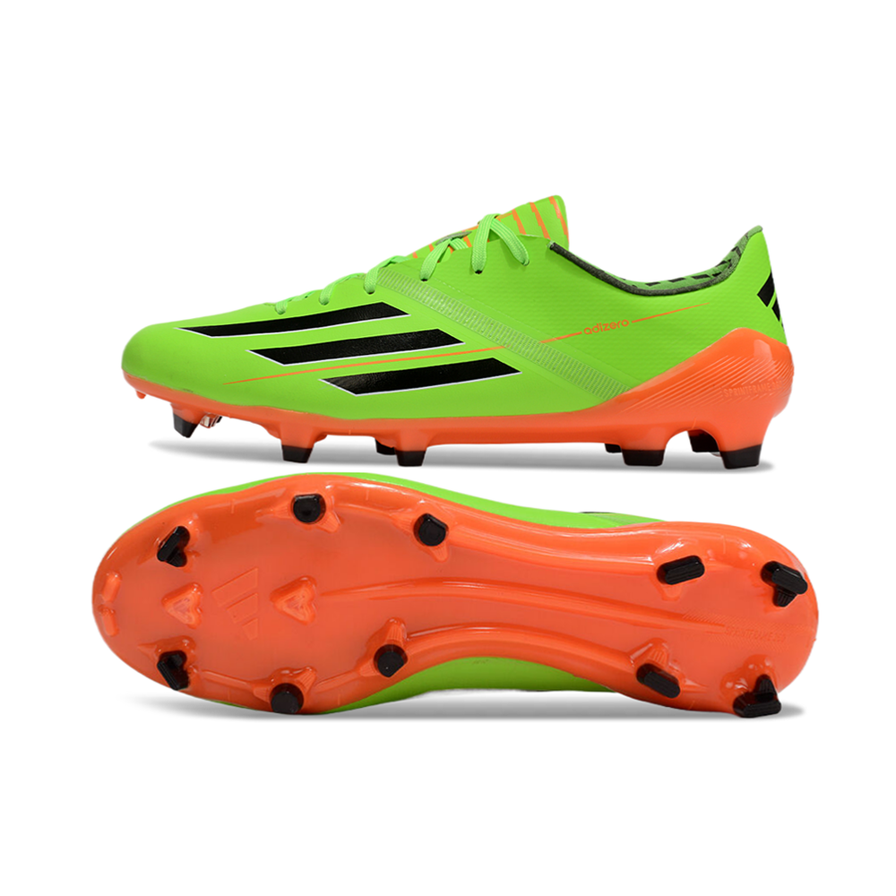 Chuteira Campo Adidas F50 Adizero FG Verde e Laranja