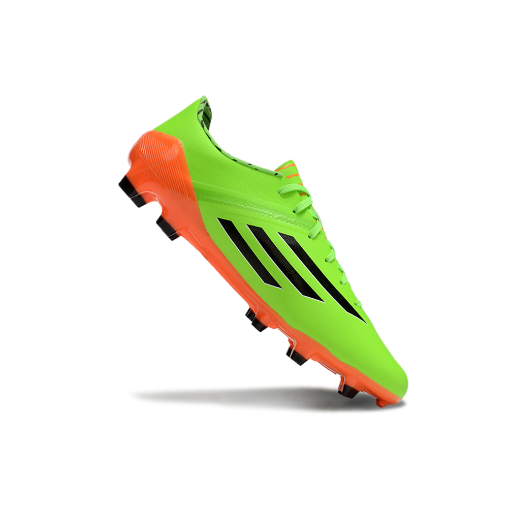 Chuteira Campo Adidas F50 Adizero FG Verde e Laranja