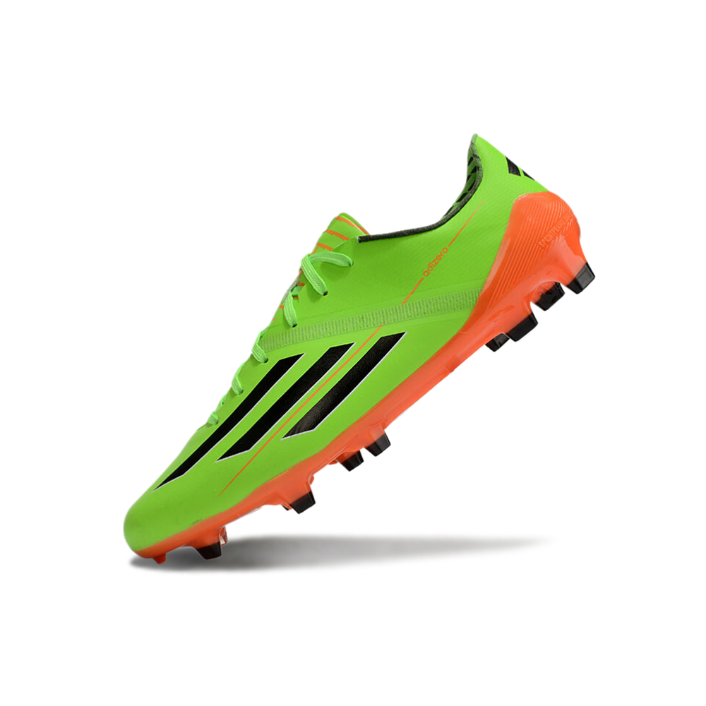 Chuteira Campo Adidas F50 Adizero FG Verde e Laranja
