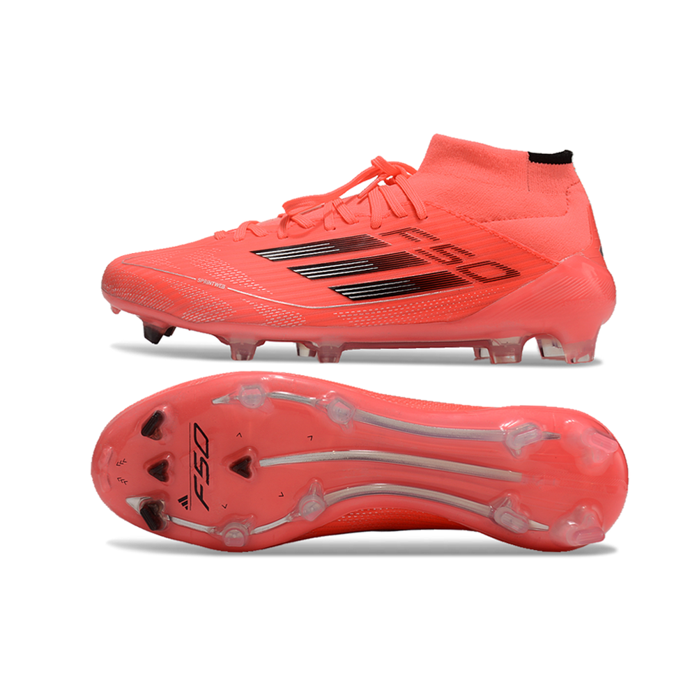 Chuteira Campo Adidas F50 Cano Médio FG Vermelha 