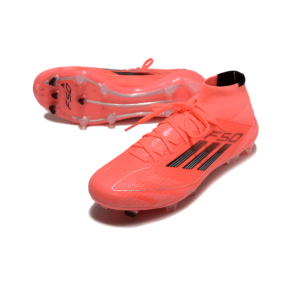 Chuteira Campo Adidas F50 Cano Médio FG Vermelha 