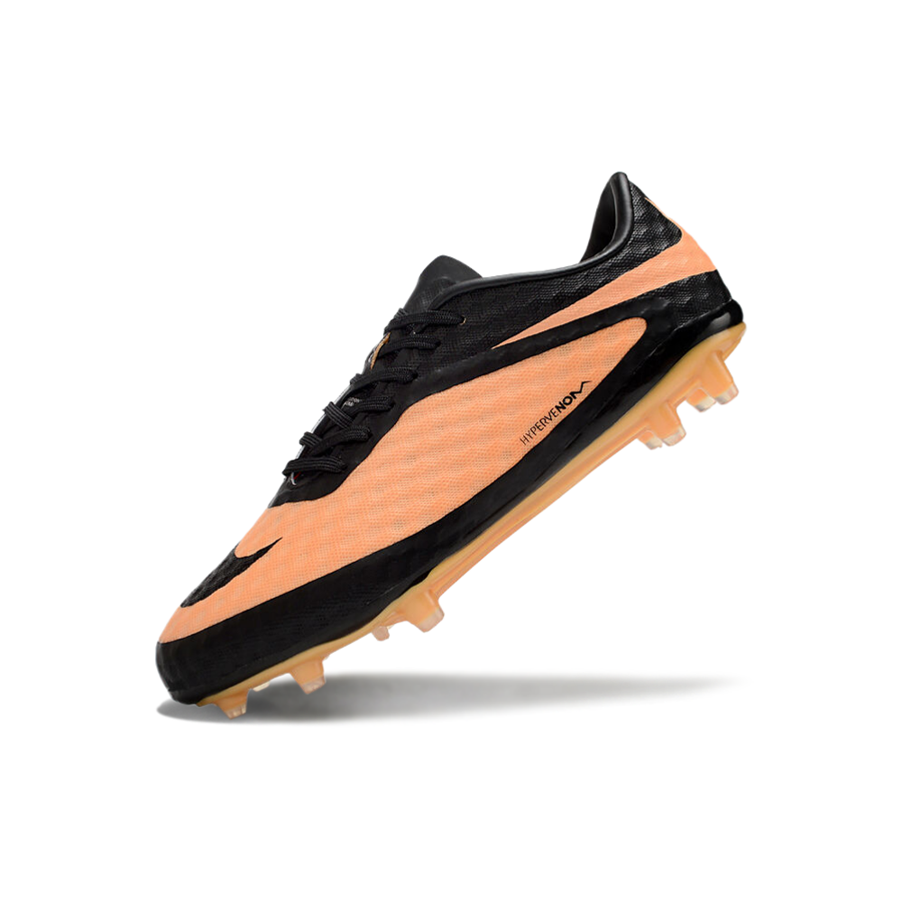Chuteira Campo Nike Retrô Hypervenom Phantom I FG Preta e Laranja