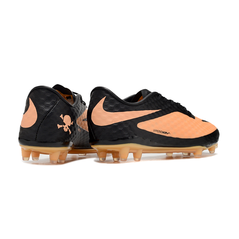 Chuteira Campo Nike Retrô Hypervenom Phantom I FG Preta e Laranja