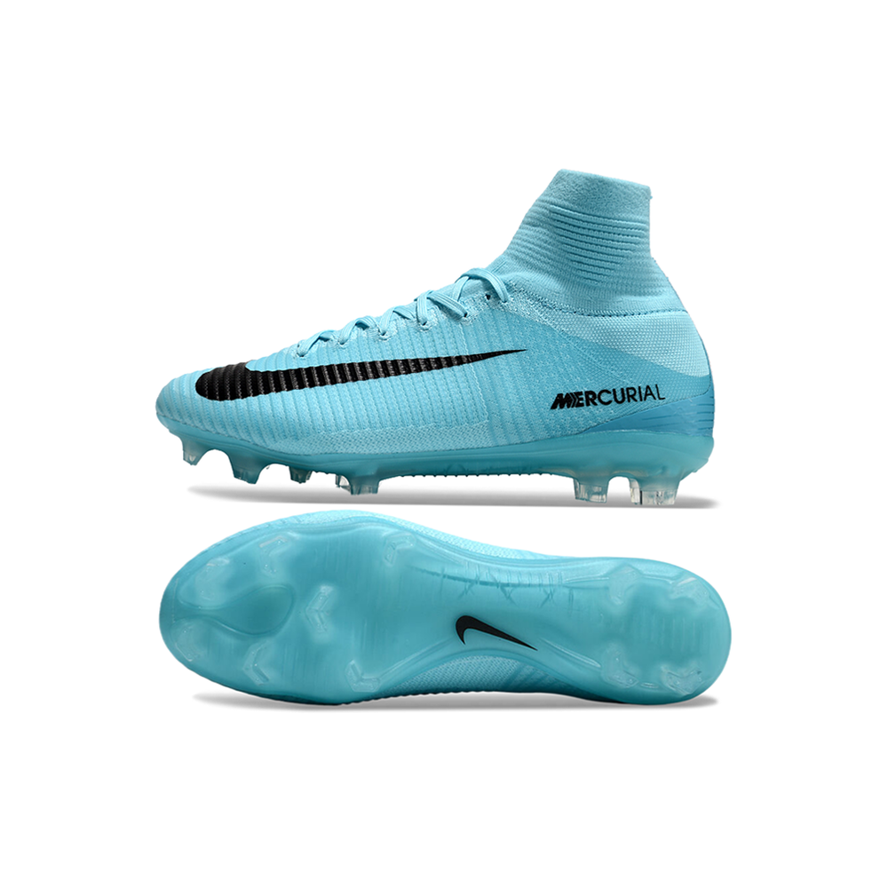 Chuteira Campo Nike Retrô Mercurial Superfly 5 FG Azul