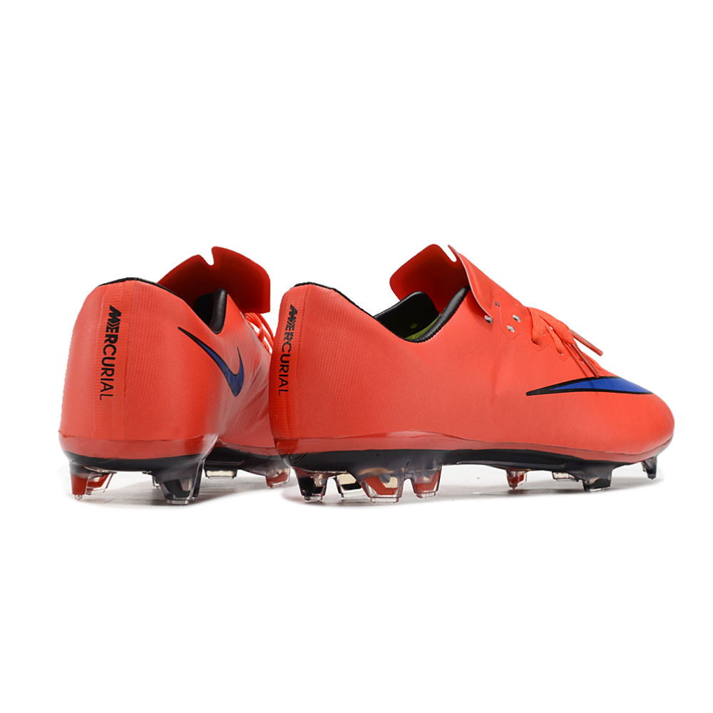 Chuteira Campo Nike Retrô Mercurial Vapor 10 FG Laranja e Azul
