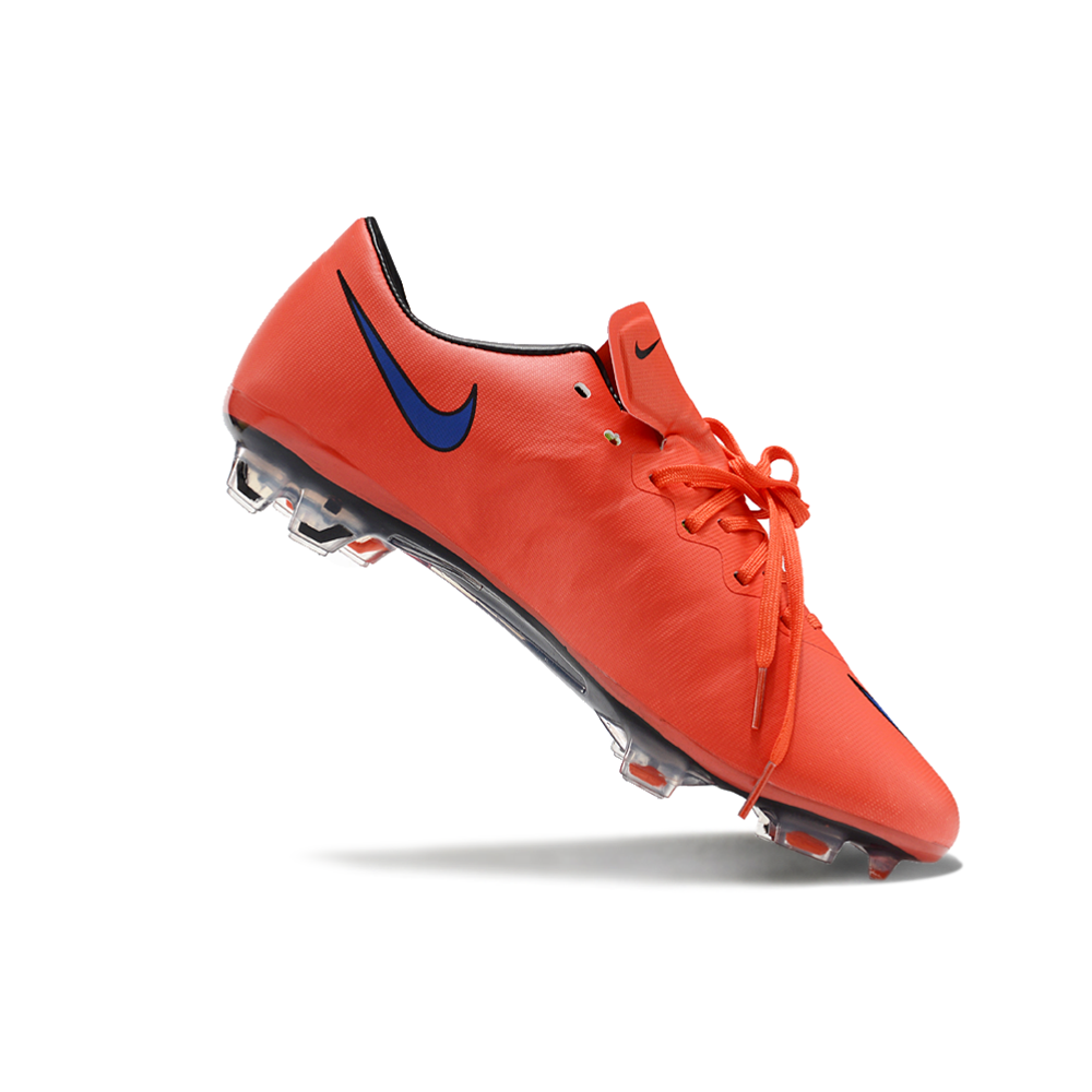 Chuteira Campo Nike Retrô Mercurial Vapor 10 FG Laranja e Azul