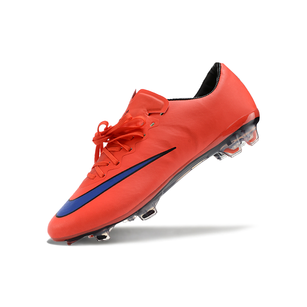 Chuteira Campo Nike Retrô Mercurial Vapor 10 FG Laranja e Azul