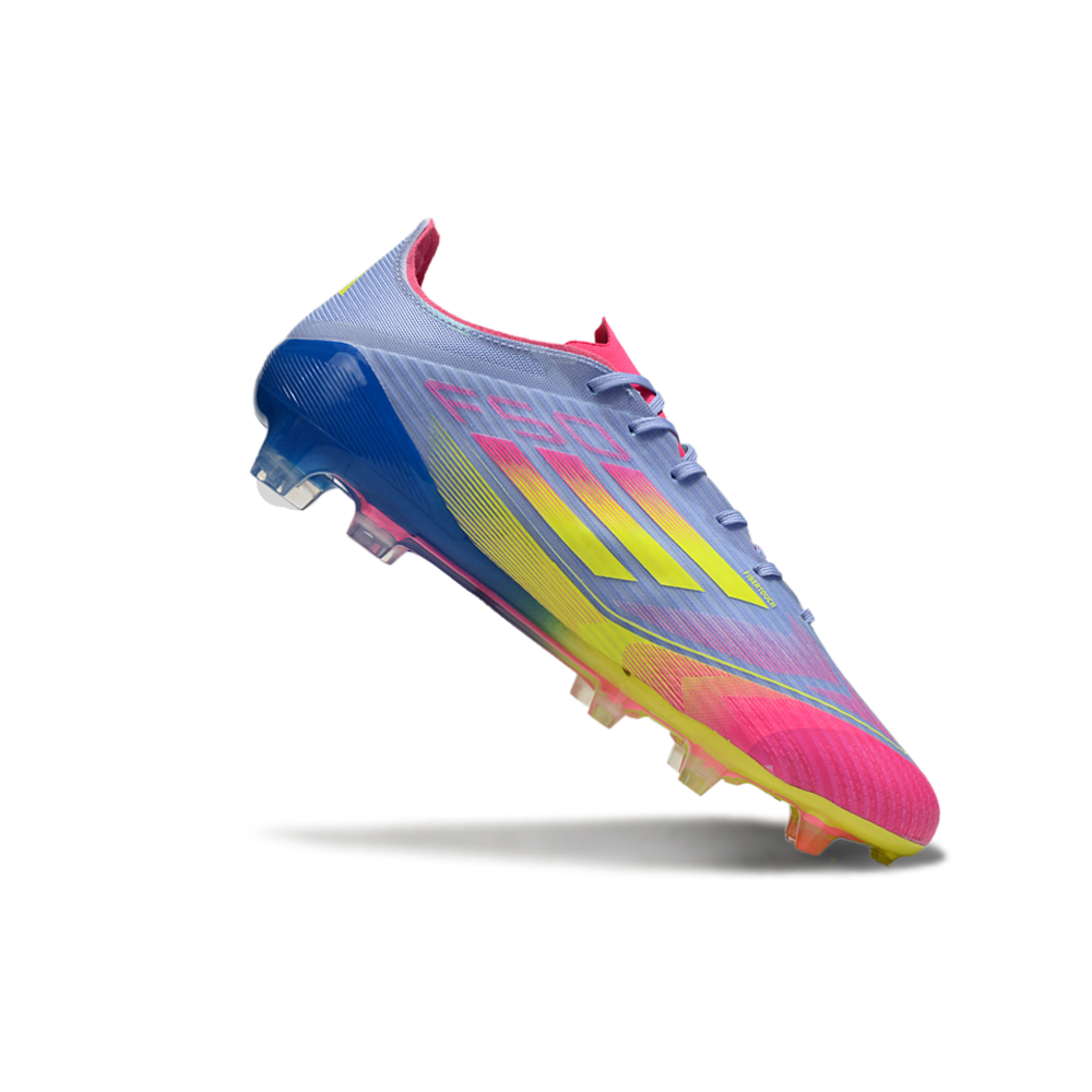 Chuteira Campo Adidas F50 FG Azul e Rosa 