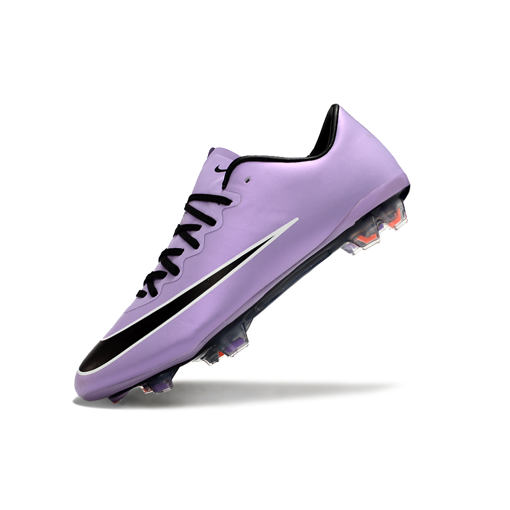Chuteira Campo Nike Retrô Mercurial Vapor 10 FG Roxa e Preta