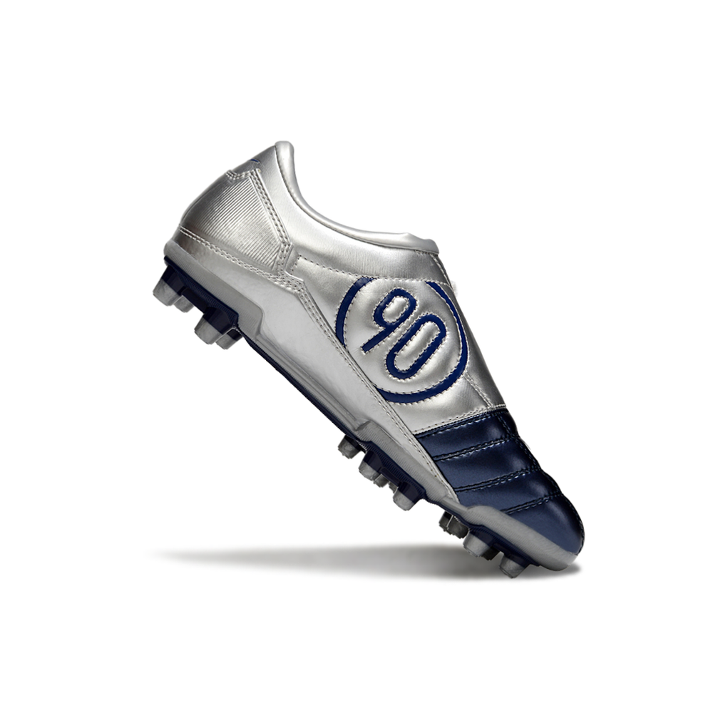 Chuteira Campo Nike Total 90 FG Azul e Prata