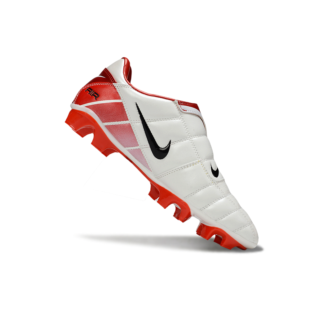 Chuteira Campo Nike Total 90 FG Branca e Vermelha