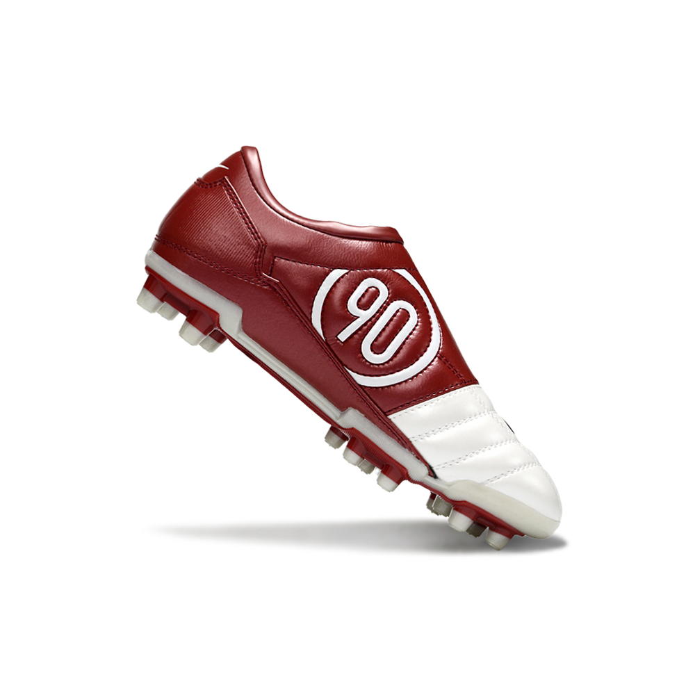 Chuteira Campo Nike Total 90 FG Branco e Vermelho